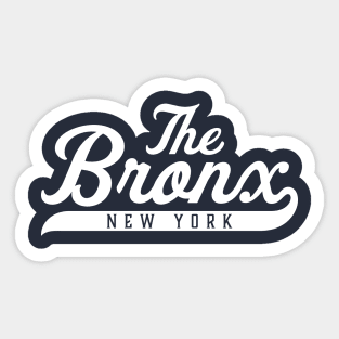 New York 'The Bronx' Pinstripe Baseball Script Fan T-Shirt Sticker